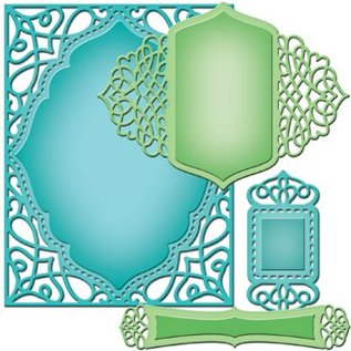 Spellbinders und Rayher Cutting and embossing stencils, 4 decorative frame