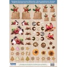 Embellishments / Verzierungen Stanzbogen mit Weihnachtsgebaeck, Brataepfel aus 250g Kartenkarton, Format A4