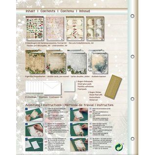 BASTELSETS / CRAFT KITS Artisanat portefeuille pour la conception de 8 cartes de Noël