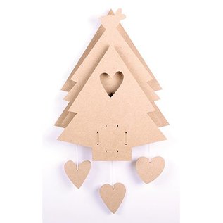 Objekten zum Dekorieren / objects for decorating Árbol de MDF de Navidad con caja de música