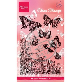 Marianne Design Transparent stempel, "sommerfugle og blomster"