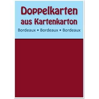 KARTEN und Zubehör / Cards 10 doble kort A6, claret, 250 g / m²