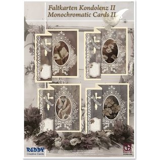 BASTELSETS / CRAFT KITS Sammenklappelige medfølelse til 4 kort + kuverter