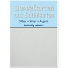 KARTEN und Zubehör / Cards 10 Satin doppie schede A6, argento, finitura satinata su entrambi i lati