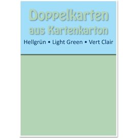 KARTEN und Zubehör / Cards 10 cartes doubles A6, vert clair, 250 g / m²