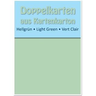 KARTEN und Zubehör / Cards 10 carte doppie A6, verde chiaro, 250 g / mq