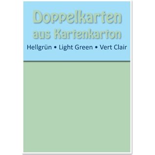 KARTEN und Zubehör / Cards 10 cartes doubles A6, vert clair, 250 g / m²