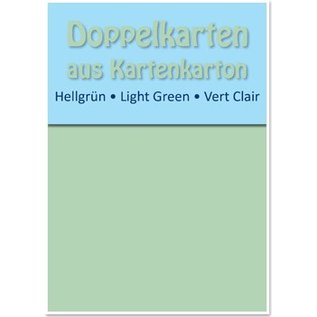 KARTEN und Zubehör / Cards 10 dobbeltværelser kort A6, lys grøn, 250 g / kvm