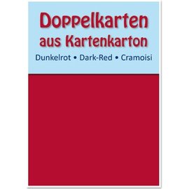 KARTEN und Zubehör / Cards 10 doble kort A6, mørk rød, 250 g / m²