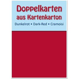 KARTEN und Zubehör / Cards 10 tarjetas dobles A6, rojo oscuro, 250 g / m²