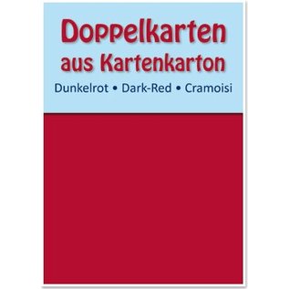 KARTEN und Zubehör / Cards 10 tarjetas dobles A6, rojo oscuro, 250 g / m²