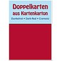 KARTEN und Zubehör / Cards 10 doble kort A6, mørk rød, 250 g / m²