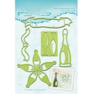 Leane Creatief - Lea'bilities und By Lene Punching and embossing templates Lea'bilitie, champagne bottle and glasses