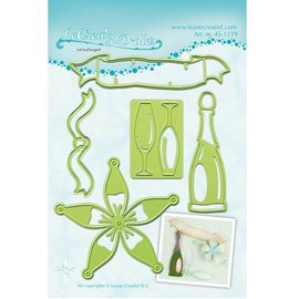 Leane Creatief - Lea'bilities und By Lene Punching and embossing templates Lea'bilitie, champagne bottle and glasses