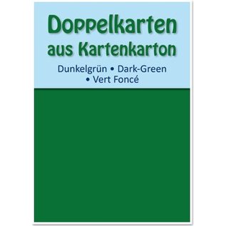 KARTEN und Zubehör / Cards 10 cartes doubles A6, vert foncé, 250 g / m²