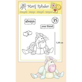 Stempel / Stamp: Transparent I timbri trasparenti, cuori, testi: sempre e tuo amico e un pony carino