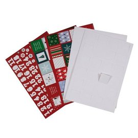 Komplett Sets / Kits Bastelset para diseñar un calendario de adviento con 24 puertas