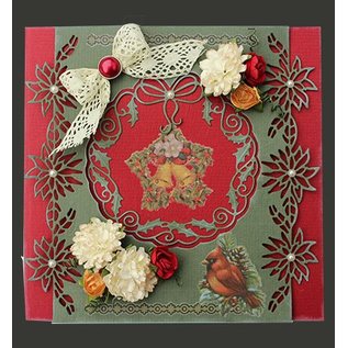 Joy!Crafts / Jeanine´s Art, Hobby Solutions Dies /  Stempling og prægning stencil: julestjerne krans