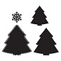 Marianne Design Stansning og prægning stencil: juletræ og snefnug