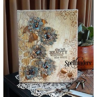 Spellbinders und Rayher Bokse og preging maler Shapeabilities, romantiske blomster