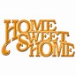 Spellbinders und Rayher Cutting and embossing stencils, The D-Lites, text "Home Sweet Home"