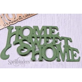 Spellbinders und Rayher Corte y estampado en relieve plantillas, El D-Lites, texto "Home Sweet Home"