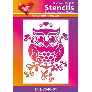 Schablonen, für verschiedene Techniken / Templates Plastique masque de hibou, Taille: 21 x 30 cm