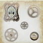 Embellishments / Verzierungen Metall Charms Set Car Vintage, 5 deler