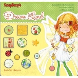 Embellishments / Verzierungen Set Of Brads 15 Stück, Dream Land