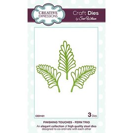 CREATIVE EXPRESSIONS und COUTURE CREATIONS Stamping and Embossing stencil, metal stencil 3 Ferns