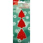 Joy!Crafts / Jeanine´s Art, Hobby Solutions Dies /  Estampage et gaufrage pochoir, 3 arbres de Noël