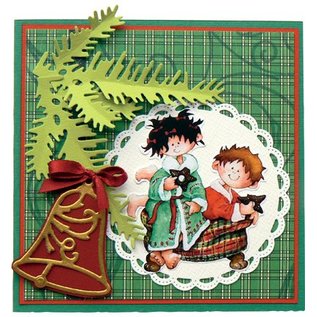 Marianne Design Stampaggio e goffratura stencil, 2 palle di Natale