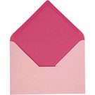 KARTEN und Zubehör / Cards Busta, dimensioni 11,5x16 cm, di colore rosa / rosa, 10 pezzi