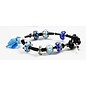 Schmuck Gestalten / Jewellery art Glass Beads Harmony, D: 13-15 mm, blue tones, ranked 10