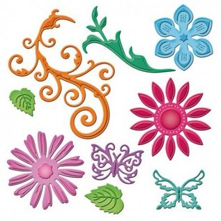 Spellbinders und Rayher Spellbinders stempelen en embossing stencil, metal stencil Shapeabilities