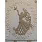 Spellbinders und Rayher Stempling og prægning stencil, engel med fugl