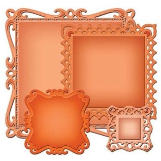 Spellbinders und Rayher Spellbinders Estampado y la plantilla de grabación en relieve, nestabilities Spellbinders, marco decorativo ornamental