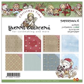 Yvonne Creations mooi designblok, 15x15cm, Kerstmis