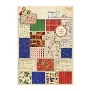Karten und Scrapbooking Papier, Papier blöcke Designersblock, A5 paper pad, a Letter to Santa