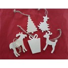 Objekten zum Dekorieren / objects for decorating 5 diversi temi natalizi di legno