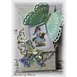 Marianne Design punching and embossing template + stamp: butterflies