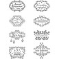 Marianne Design Clear Stamps, julemotiv etiketter NL tekster