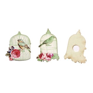 Embellishments / Verzierungen Embellecimiento, Birdcage 4,5-5cm, de madera