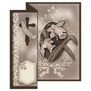 BASTELSETS / CRAFT KITS Condoglianze pieghevole per 4 carte + buste