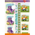 Bilder, 3D Bilder und ausgestanzte Teile usw... 3D Die cut sheets, designs and borders in combination, owls