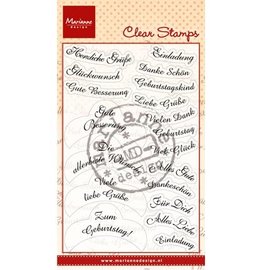 Marianne Design Clear Stamps, 14 wensen in het Duits