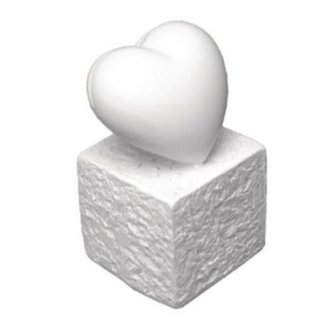 BASTELZUBEHÖR, WERKZEUG UND AUFBEWAHRUNG Polyresin kortholderen: Heart, 5,5 cm