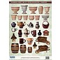 Embellishments / Verzierungen Die cut sheet with garden accessories from card stock, A4