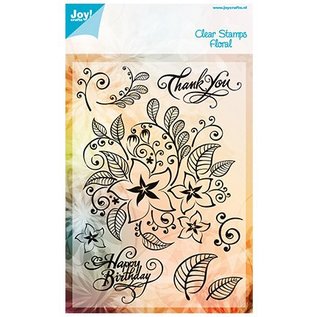 Transparente Stempel, Blumen und Blätter