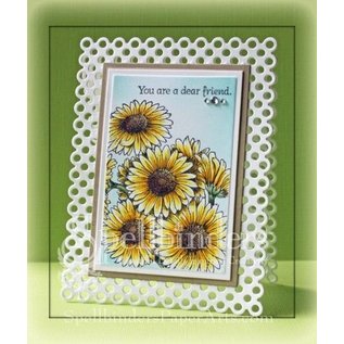 Spellbinders und Rayher Ponsen jig, Nestabilities, decoratieve frame en label